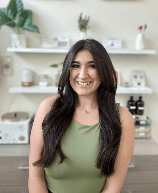 Bree, the Owner of B Esty Skin at her Clinic for providing Waxing services